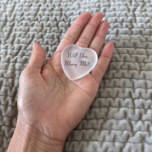 Will you Marry me Heart Shape Stone